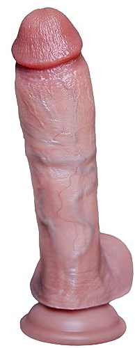 Giocattolo sessuale realistico per adulti, pene enorme realistico con forte ventosa per giocare a mano libera con la vagina, punto G e simulazione anale.