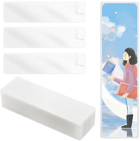 50st Laminiertaschen für Lesezeichen, 21x5,1cm Heißlaminiertaschen 0,125mm Thermolaminierhüllen Thermo Laminiertaschen aus Kunststoff für Buchliebhaber Naturliebhaber