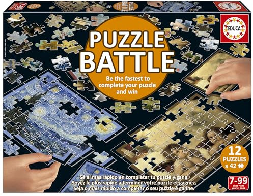 Educa - Puzzle-Kampfkunst. Eine authentische Schlacht der Stücke | Seien Sie der Erste, der Ihr Puzzle vervollständigt, um der Gewinner zu Werden. Ab 7 Jahren (20122)