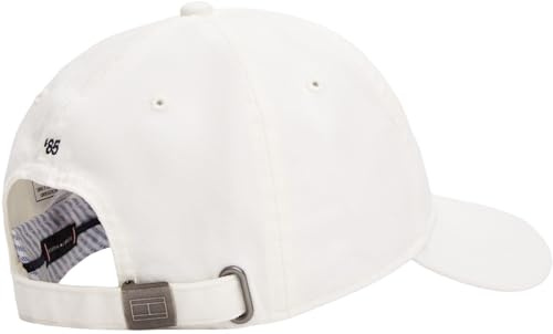 Tommy Hilfiger Men’s Flag Soft Panel Cotton Cap, White (Ivory Silk), One Size