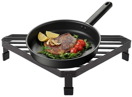 Duroecsain Organizzatore da banco da cucina ad angolo, alzatore angolare da cucina Riser angolare per supporto piano cottura Riser angolo padella triangolare antiscivolo moderno