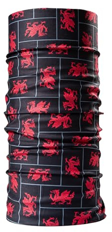 Magic Scarves Black Wales Welsh Dragon Flag Neck Tube Snood Bandana Biker Balaclava MOD