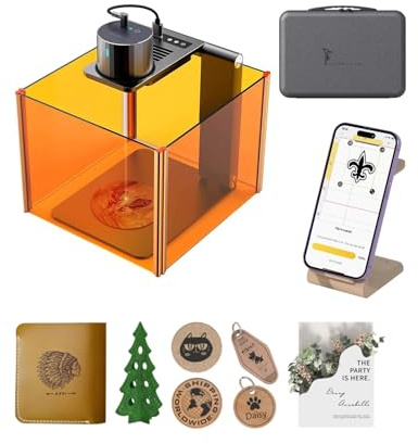LaserPecker L1 Pro Incisore Laser, Laser Cutter Portatile Taglio Laser Strumenti, Macchina Taglio Laser con Valigetta e Bordo di Protezione Incisione Laser per Legno Pelle Acrilico - Super