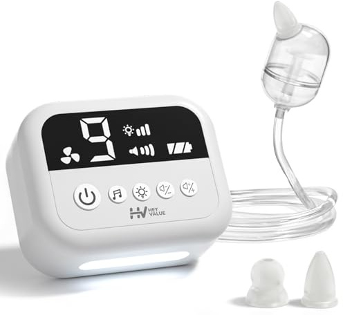 Aspirateur nasal Mouche-bébé électrique |9 forces d'aspiration Aspirateur à sécrétions nasales Aspirateur pour bébé rechargeable avec musique Mouche Bebe electrique