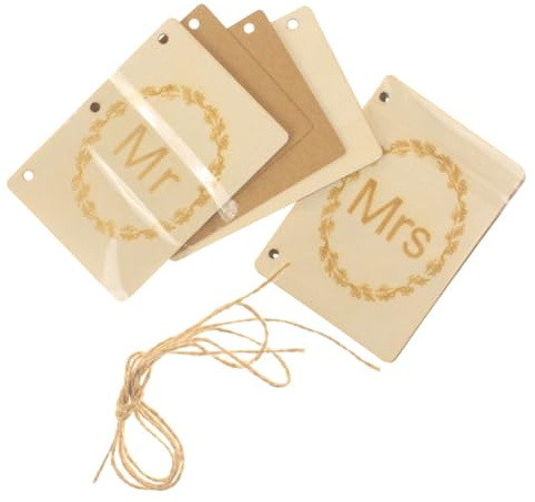MAGICLULU Libros de Votos Matrimoniales de Madera DIY 4 Piezas 2 Juegos Papel Kraft Artesanal Beige para Bodas, Recuerdos Rústicos y Decoración de Eventos Obsequios