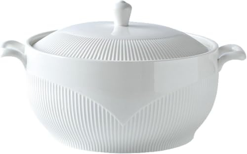 Keramisk Soppterrin Med Glaslock Och Slev, Serveringsskål I Porslin För Restaurang, Köksdekoration, Söt Soppgryta 1500ML