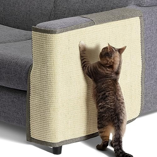 Navaris Katzen Kratzmatte Kratzschutz Sofa - Sisal Kratzteppich für Katze - Couch Katzenkratzmatte - auch für Hunde geeignet - div. Farben