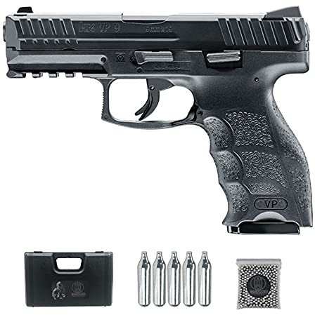Pistola de balines HK V9 CO2 | Arma de Aire comprimido semiautomática para Boles de Acero BB's Calibre 4,5mm