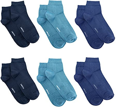 LANCETTI - 3 o 6 Paia Calzini Corti Bambino e Bambina in Cotone Filo di Scozia, Trasparenti e Confortevoli - Vari Colori Disponibili