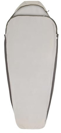 Sea to Summit - Silk Blend Schlafsack-Liner - Compact Mummy - Thermolite für Thermo-Boost - Leicht - Weiche Naturfasern - Mit Aufbewahrungstasche - Für Wanderungen & Reisen - Grey - 130 g
