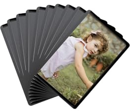 FRETONBA 10 Piezas Mini Marco de Foto Magnético para Refrigerador, 7,5 x 5 cm Bolsas Magnéticas para Fotos, Marcos para Fotos Collage para Nevera y Superficies de Metal, Negro