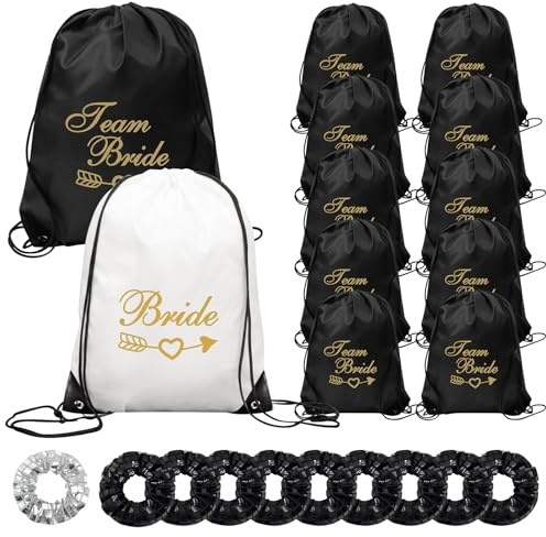 22 pezzi da sposa JGA Accessori Bride Borse da palestra con damigelle d'onore Scrunchies Bride Bag Zaino da donna per addio al nubilato JGA Team
