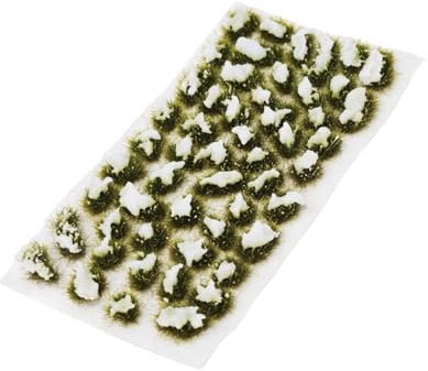 Harilla Kit de terrain statique en touffes d'herbe enneigée pour décoration de chemin de fer, A