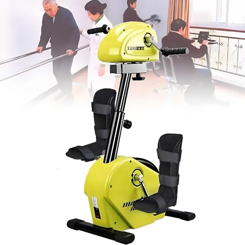 Minimotionscykel Elektrisk pedalmotionär med fjärrkontroll & 10 justerbara hastigheter inomhuscykel för hand, arm, knä, ben Hemåterhämtning Träningsutrustning Äldre motordriven motionär,B