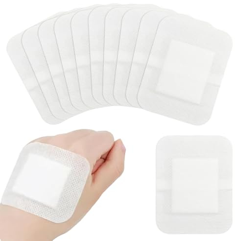 Adhesive Wound Dressings, (100mm X 100mm) Sterile Dressings for Wounds Cuts Grazes Diabetic Leg Ulcers Venous Leg Ulcers Pressure Sores