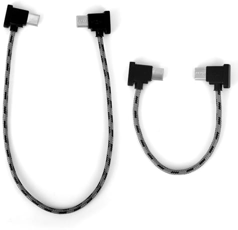 BTFO 2pz Cavo Dati da USB-C a USB-C per DJI Controller RC-N1/N2/N3, Cavi per Telecomando Drone Telefoni e Tablet da Collegare ai Droni (Corda Intrecciata)
