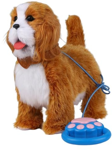 Roboter-Welpe – 8,66 Zoll Spazierspielzeug | Elektronischer Plüschhund – weicher Welpe aus Plüsch, batteriebetrieben mit AA-Batterie, der wedelt, für Kinder, Mädchen, Erwachsene, Kindergarten