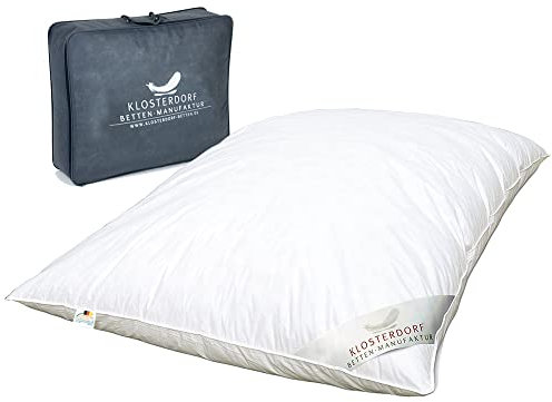 Klosterdorf Bettenmanufaktur Premium Ballonbett-Winterdecke ''Propper deluxe'' - 155x200 cm - 2500 Gramm - Gänsedaunen und Gänsefedern Klasse 1 - Handarbeit aus Deutschland - Für einen gesunden Schlaf