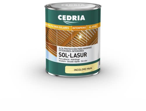 CEDRIA Sol Lasur Incoloro Mate 4 litros