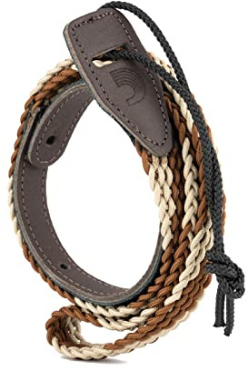 D'Addario Braided Mandolin Strap - Brown/Cream