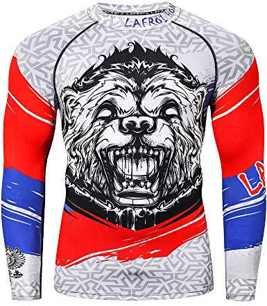 LAFROI Camisa de compresión de Manga Larga UPF 50+ Baselayer Performance para Hombre CLY08C Honor Strike XL