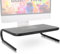 Duronic DM071 Elevador para Pantalla| Superficie de 37.5 x 24 cm | Metal negro | Organizador espacio | Almacenar documentos | Soporte ergonómico para Oficina Escritorio Ordenador Portátil Televisor