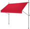 Gartenfreude Klemmmarkise 250 x 120 Sonnenschutz Balkonmarkise Campingmarkise ohne Bohren, Rot – gerader Schnitt, 4900-1525-117, Klemmmarkise 250 x 120 cm - Rot