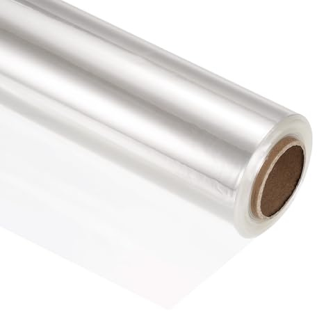PATIKIL Trasparente Fiore Involucro Carta, 98ft x 34in Involucro Rotolo Regalo Involucro 3 Mil Pellicola Spessa per Artigianato Involucro, Trasparente