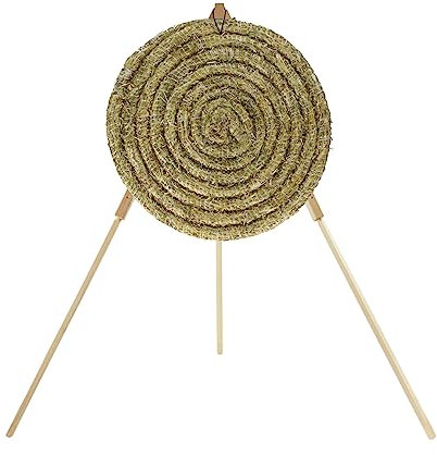 Set Zielscheibe Pfeil und Bogen Strohzielscheibe 60cm inkl. Holzständer, für Anfänger Kinder Jugendliche