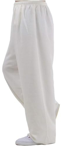 IQOAIJ Pantaloni Kung Fu Tai Chi per donne e uomini Pantaloni sportivi Pantaloni larghi Tai Chi leggeri e traspiranti a gamba larga,01,XS