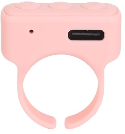 för TikTok Scrolling Ring, Bluetooth Ring Remote App Page Turner Clicker för Telefonkamera, IOS, Android Trådlös Fjärrkontroll Selfie-knapp (Rosa)