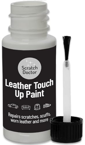 Scratch Doctor Leather Touch up Paint | For Furniture, Sofas, Cars Seats, Shoes, Handbags 15ml (Ivory)
