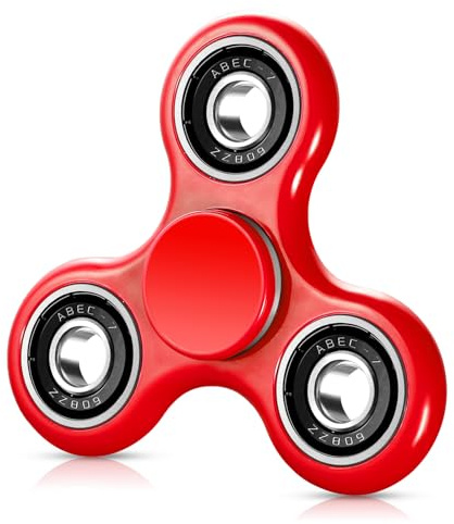 SCIONE Fidget Spinner Juguete sensorial, Ansiedad Alivio del Estrés Mano Spinner Regalos de Fiesta para niños y Adultos Regalos para cumpleaños(Rojo)