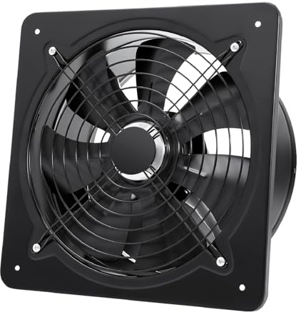 12'' Utility Explosion Proof Fan, 125W Wall Mounted Air Blower Fan for Garage Kitchen Axial, 2800RPM Industrial Ventilation Extractor Fans for Paint Booth (12in-125W)