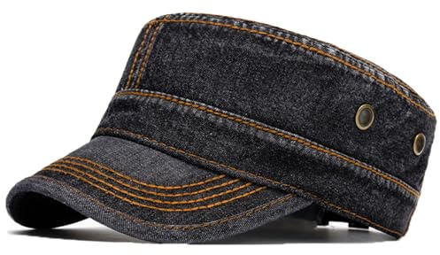 BABAHU Berretto militare, in cotone lavato, design unico, Taglia unica