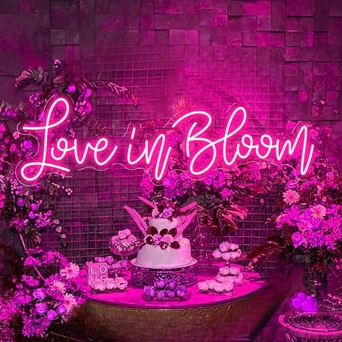 Xusdamyj kärlek till blomma neontecken, användaranpassat bröllopsljus, LED-tecken för bröllop bakgrund, handgjorda förmåner, promposal lampa