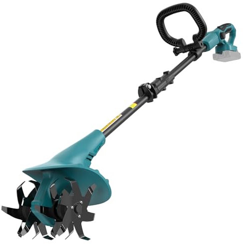 Akku-Bodenhacke Motorhacke für Makita 18V Akku – 360 U/min Motor, 20cm Arbeitsbreite & 13cm Arbeitstiefe für Beet, Acker & Landwirtschaft(Ohne Akku)