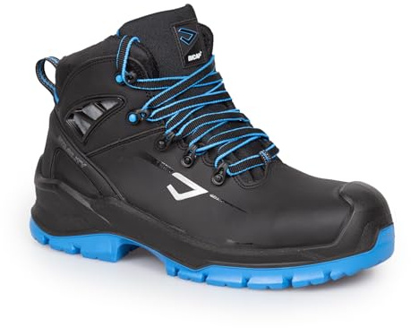 Bicap Scarpa Antinfortunistica Uomo Whale S3 Con Sacca Porta Scarpe Da Lavoro Tomaia Idrorepellente con Sistema di Areazione PRO Air Waterblock Massima Traspirabilità Comfort Edilizia e Industria