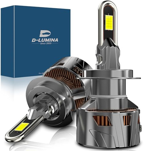 D-Lumina Lampadina H7 LED Canbus 170W 39000LM 6500K Luci Bianca 600%, Plug and Play Dimensione 1:1, Kit di Conversione per Fari Alogeni Auto, 2 pezzi