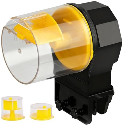 Alimentador Automático De Peces | Dispensador Compacto De Alimento A Pilas - Dosificador Automático para Peces | para Acuarios De Betta Tortuga Camarón Estanque Y Casas De Fin De Semana Escuelas