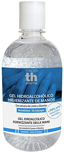 Thader Pharma Gel Hidroalcohólico Higienizante de Manos Instantáneo, con Dosificador, Sin Enjuague (500 ml)