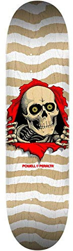 Powell Peralta Skateboard Deck Ripper Natural 8.0 (White)