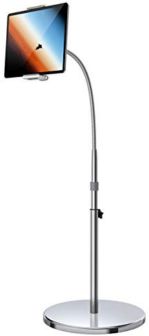 Lamicall Tablet Bodenständer, Tablet Halterung - Schwanenhals Halter mit Einstellbarer Höhe und Stabiler Basis von 4,8 KG, für iPad 12.9, iPad Air Mini 2 3 4, Switch, Tab, und Tablet mit 4.7-13 Zoll