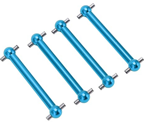 Lybunair 4Pcs RC Metal Dog Bone Drive Shafts Universal Front Rear Repalcement for TT02B 1/10 RC Car (Blue)