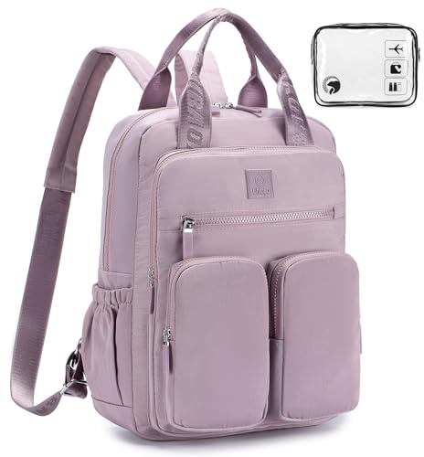 BAGROUPS Zaino Ryanair 40x30x20 Antifurto Bagaglio a Mano Aereo per Alitalia Impermeabile Zaino Porta PC Portatile 14 Pollici Piccolo Borsa da Viaggio per Università Lavoro Shopping Donna Uomo, Viola