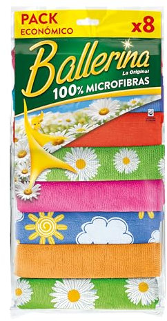 Ballerina - Pack 8 microfibras Flores