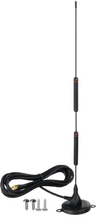 Bingfu Antena 4G LTE MIMO Externa 10dBi con Conector SMA Macho y Base Magnética, Cable 3Metros para Router Móvil, Hotspot, Puntos de Acceso, CPE, Dispositivos IoT y Puerta de Enlace Celular