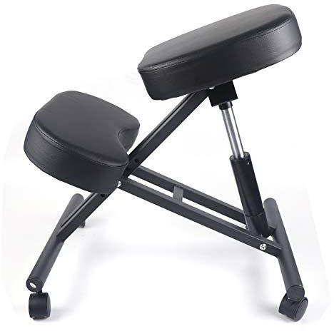 XIAYUHE Silla ergonómica para la rodilla, altura ajustable de 50 a 60 cm, con 4 ruedas universales, taburete ajustable para el hogar y la oficina