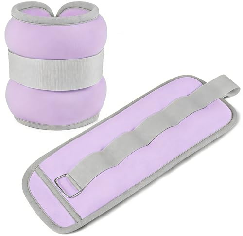 1 par viktmanschetter för handleder, ankelvikter sats, viktmanschetter handfot, armvikter ankelvikt för fitness, löpning, gymnastik, yoga dans (rosa 1,5 kg)