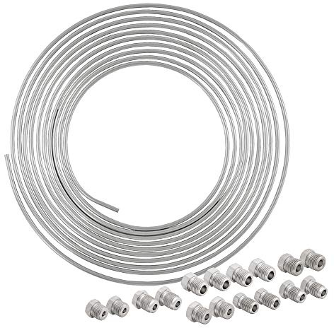 4LifetimeLines - 3/16 Brake Line Kit Stainless Steel Brake Line, Flexible Brake Line Tubing, Corrosion-Resistant, Durable Replacement for Automotive Repairs